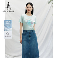 BEANPOLE 女士甜美休闲时尚花卉印花短袖T恤 浅绿色 M 165/88A