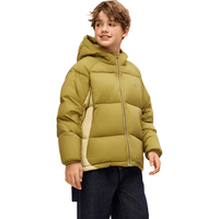 NAUTICA 美式儿童拼色时尚绒感羽绒服 黄绿/黄色