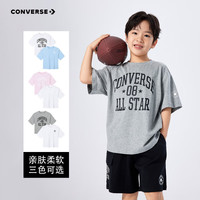 CONVERSE/匡威 纯棉 儿童T恤 岩岭灰+白色 140 /68 【身高128-140cm】