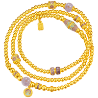  LUKFOOK JEWELLERY/六福珠宝 福满传家 黄金项链 紫晶三圈手串