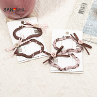 SANFU 粉咖镂空BB夹一对 852040