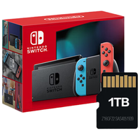 Nintendo/任天堂 便携家用体感 游戏机套装+1TB内存卡 【日版】续航版红蓝+1TB内存卡