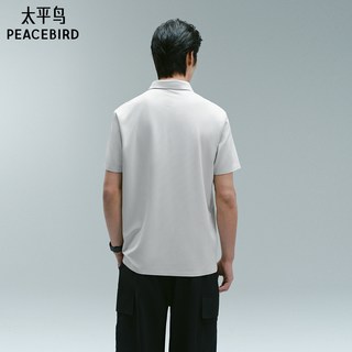  PEACEBIRD/太平鸟 压胶门襟 男士polo衫