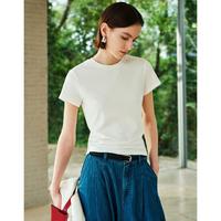 CHUMIAN 女士正肩修身短袖T恤