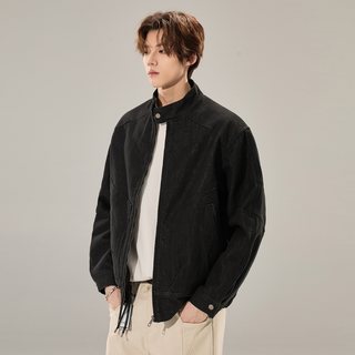  all in 水洗 男士牛仔外套 黑色 L