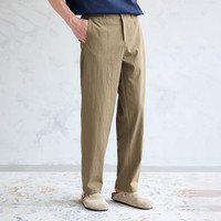 a.b.x 春秋季半松紧腰斜插袋直筒休闲裤男