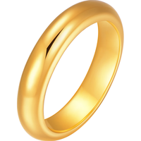  minGR/明牌珠宝 亮面素戒 足金戒指 12号 约7.44克