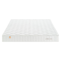 移动端、京东百亿补贴：喜临门 城市爱情喜临门床垫 偏硬0胶黄麻床垫独立弹簧双人硬床垫子席梦思大白垫H2 1.8*2.0米