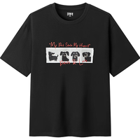  Semir/森马 趣味斑驳印花 男士短袖T恤 XS 黑色90001