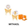 MITHAOL 珍珠蝴蝶耳钉