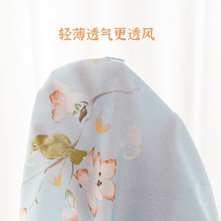  MOUSS MISKY/木生棉 薄款 女宝宝短袖连衣裙 天蓝色/木末芙蓉