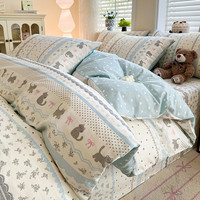 流川枫 全棉100%新疆棉贡缎纯棉四件套 200×230cm