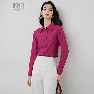  ONEBUYE/晚白 收腰显瘦 女士衬衫 S