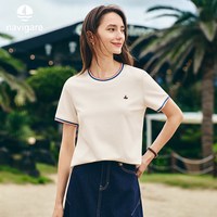 navigare [抗菌]Navigare意大利小帆船弹力短袖T恤女