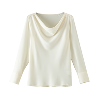  ONEBUYE/晚白 荡领设计 女士衬衫 M