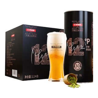 轩博 精酿小麦白啤酒 12度 1.1L×8桶 德系工艺