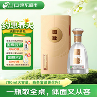 今世缘 国缘对开 42度 柔雅型白酒 700ml*1瓶 单瓶装