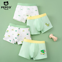 小猪班纳 儿童全棉内裤4条装 男宝奔跑恐龙