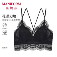 曼妮芬 女士法式蕾丝背心无钢圈内衣 文胸背心