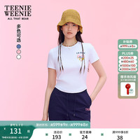 TEENIE WEENIE 小熊短袖T恤夏季辣妹装 象牙白 M