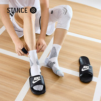 STANCE 337专业精英款篮球袜短筒跑步袜抗菌防臭缓震防滑毛巾底运动袜 白色 M (38-42)