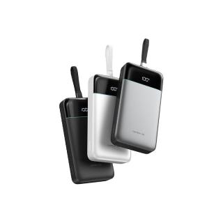 酷态科 120w极速快充 移动电源 自带线  25000mAh 钛灰