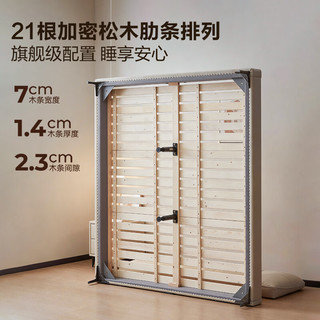  QuanU/全友 床屏可调 皮艺床+床垫 【米白 | 牛皮】床屏可调 1.8米x2米