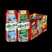 乌苏啤酒 大红乌苏烈性啤酒 500ml*12罐箱装