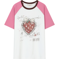  ELF SACK/妖精的口袋 撞色拼接 女士T恤