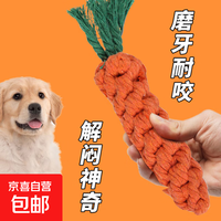 京喜福 狗狗玩具耐咬磨牙绳套装幼犬泰迪金毛博美柯基解闷互动宠物用品11 -胡萝卜
