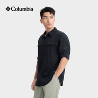  Columbia/哥伦比亚 UPF50防晒 男士防晒衬衫 010 黑色 M(175/96A)