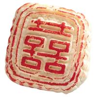 津满斋 白皮糕点 喜字饼 豆沙馅 400g