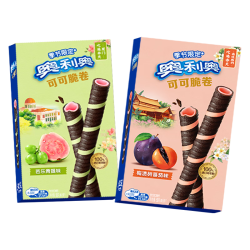 奥利奥 可可脆卷芭乐青提味50g   休闲零食 早餐