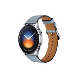 小米 Watch 5 eSIM版 银色柔雾蓝真皮表带 47mm 智能手表