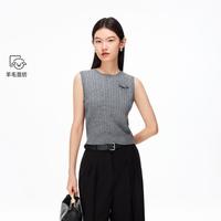 VERO MODA 针织背心春季立体蝴蝶结无袖修身上衣百搭