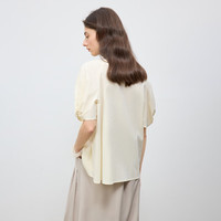 ZIQIAO/自巧 简约压褶 女士衬衫 巧米色 XXS (尺码:1)