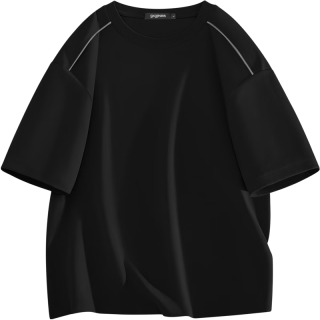 移动端、京东百亿补贴：gxgjeans 26夏新品 美式肩部嵌条休闲宽松短袖T恤 三色可选