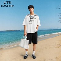 PEACEBIRD/太平鸟 纯棉 男士短袖T恤
