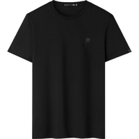  HLA/海澜之家 凉感 男士短袖T恤 2XL 185/100A 165~180斤 黑色KK