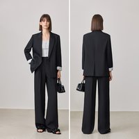 今日必买：LILY 黑色零压LILY2026新款休闲西装裤宽松垂感通勤高级感直筒女长裤子