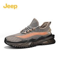吉普 男鞋2026新款春夏网面透气鞋软底缓震鞋百搭椰子鞋男士休闲鞋
