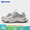 FILA FUSION斐乐潮牌女鞋BIANCO DX老爹鞋2026春新款硬糖鞋厚底鞋 雪白/太空银-SS 37.5