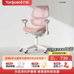 护童 G501 儿童学习椅 可调节升降 追背护腰 正姿人体工学椅 奶油桃