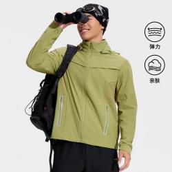 堡狮龙 户外徒步防风外套可拆卸帽子男士外套