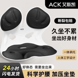 艾斯凯 护腰靠垫办公室久坐舒缓腰酸靠背椅垫坐姿矫正神器座椅护腰凳腰托