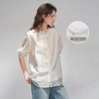 a02 提花刺绣 女士衬衫