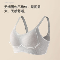 猫人 女士内衣女V领网纱无钢圈文胸无痕条纹保湿锁温水滴杯聚拢胸罩 黑色 2XL (135-150斤)