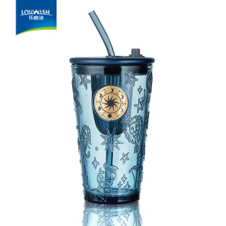 乐唯诗 墨蓝星座吸管杯 450ml 1只