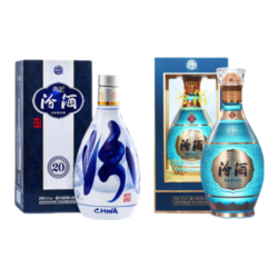 汾酒 青花20 清香型白酒  商务宴请送礼白酒 53度 500mL 1瓶 青花20+53度500ml1瓶水晶龙-年份随机