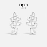APM Monaco 密镶心形 女士耳钉
